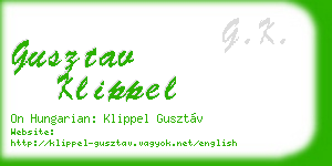 gusztav klippel business card